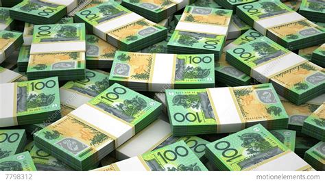 Stack Of Australian Dollar Stock Animation 7798312