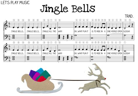 Jingle Bells Very Easy Piano Sheet Music Lets Play Music Jingle