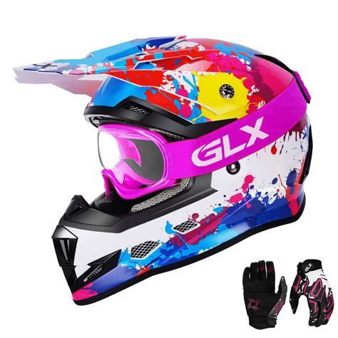Glx Gx623 Dot Kids Youth Atv Off Road Dirt Bike Motocross Helmet Gear