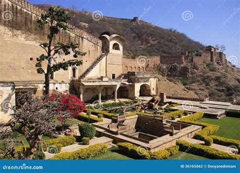 Courtyard Garden Bundi Palace India Stock Photo Image Of Palace