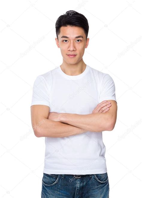 Asian Handsome Man In White T Shirt Stock Photo By ©leungchopan 75307645