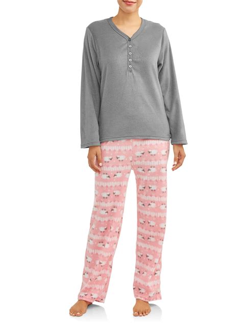 Mayfair Womens And Womens Plus Minky Fleece 2 Piece Pajama Set