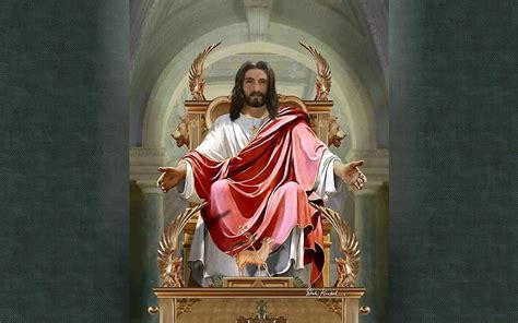 Jesus On The Throne In Heaven