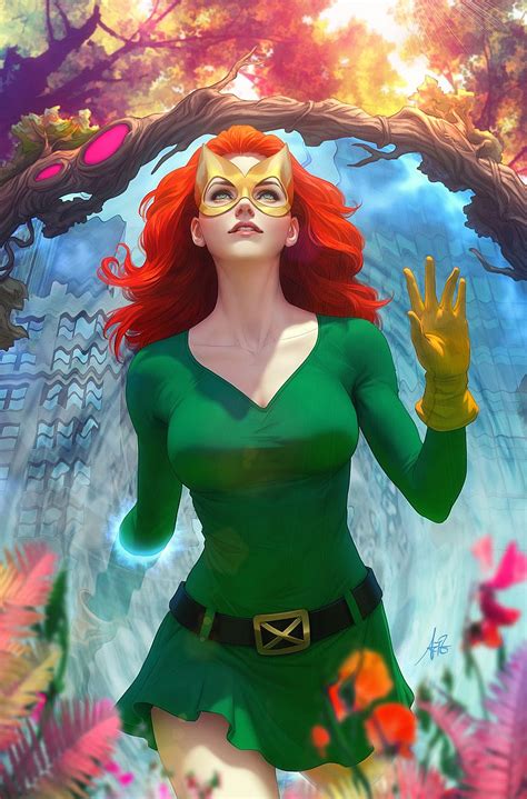 Jean Grey By Artgerm Jean Grey Super Heroi Jean Grey Fênix