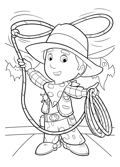 Download all the cowboy coloring pages and create your own coloring book! Coloring page - Manny Cowboy