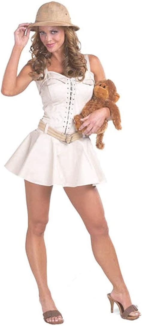 adult sexy safari girl costume sz medium 10 12 clothing shoes and jewelry