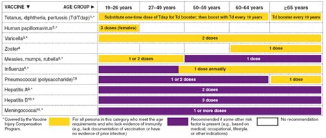 Recommended Adult Immunization Schedule United States 2010