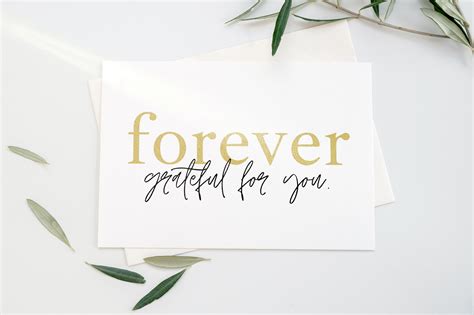 Forever Grateful For You Card Digital Thank You Card Etsy