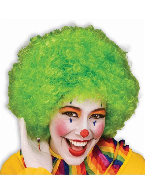 Green Afro Clown Wig