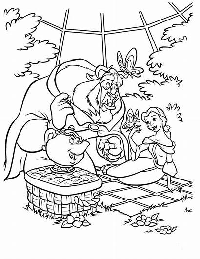 Beast Beauty Coloring Pages Coloringcolor