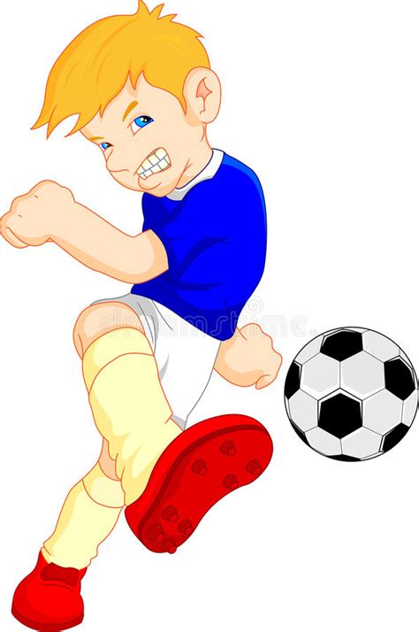 Boy Cartoon Soccer Player Stock Vector Illustration Of Emotion 43491055