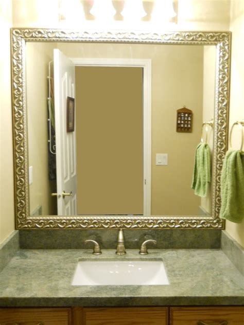 There are 6562 framed bathroom mirror for sale on etsy, and they cost $120.74 on average. Bathroom Mirror Frame - Traditional - Bathroom - salt lake ...