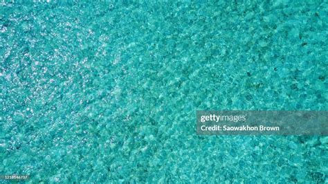 Abstract Sea Water Texture High Angle Shot Of Tropical Sea Crystal