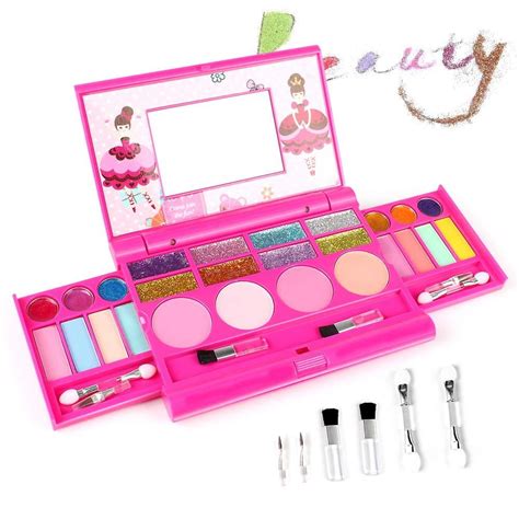 Amosting Pretend Makeup For Girls Play Cosmetic Set Make Up Toys Kit