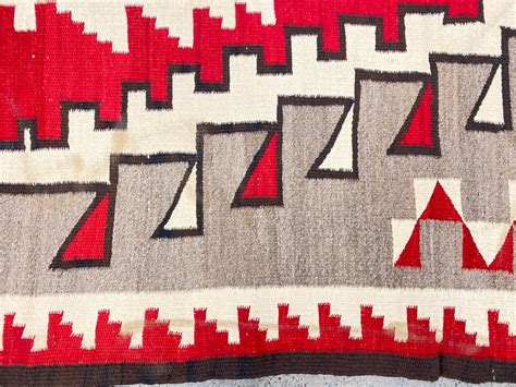 Lot Vintage Navajo Klagetoh Hand Woven Wool Rug