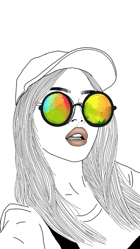 Hipster Girl Drawing Free Download On Clipartmag