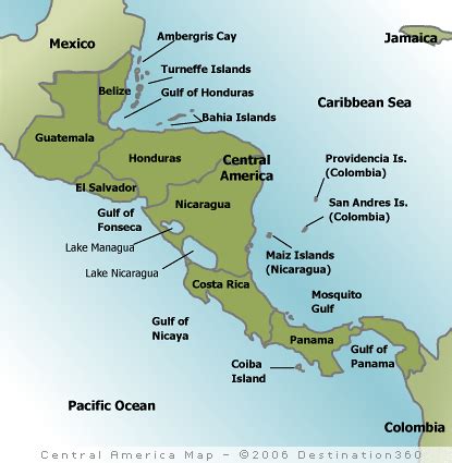 Central America Map, Map of Central America, Latin America ...