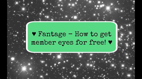 Fantage How To Get Member Eyes For Free Youtube