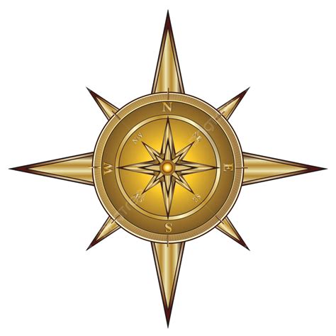 Gold Compass Arrow South North Vector, Arrow, South, North PNG and