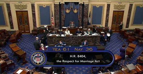 Senate Passes Bill To Protect Same Sex And Interracial Marriage Cbs