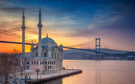 Fonds Décran Turquie Istanbul Pont Mosquée Rivière 1920x1200 Hd Image