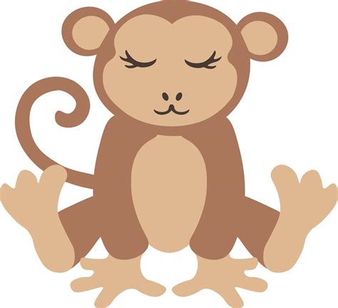 Tropical Cute Monkey Safari Animal Clipart 8319086 Vector Art At Vecteezy
