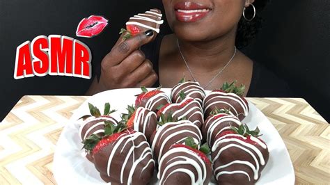 There's a local soup restaurant that serves up soup, salad and always a chocolate covered strawberry for dessert. ASMR CHOCOLATE COVERED STRAWBERRIES (EATING SOUNDS) - YouTube