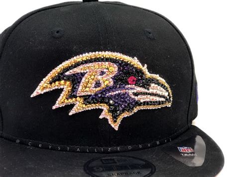buy hand crafted baltimore ravens nfl crystallized snapback baseball cap genuine european