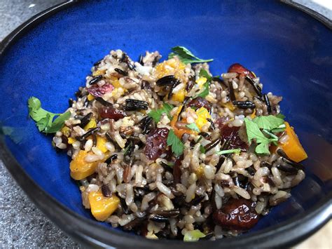 Wild Rice Pilaf With Butternut Squash Cranberries And Pecans Power