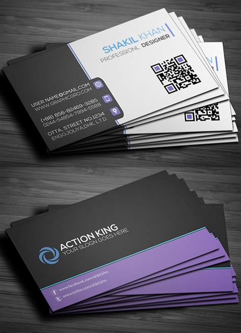 Free business card templates for custom business cards. Free Business Cards PSD Templates - Print Ready Design ...