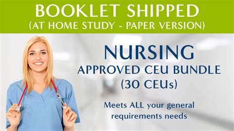 Lingraphica offers slps and clinicians free opportunities to earn asha ceus. Nursing Approved CEU Bundle (30 CEUs) - Booklet Shipped ...