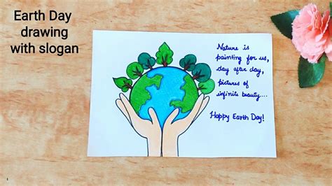 Earth Day Drawing With Slogan Easy Earth Day Drawing Shorts Youtube