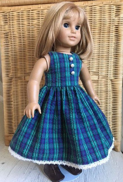 American Girl Doll Clothing Up Cycled Sleeveless Plaid Etsy Doll