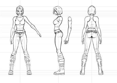 Female Turnaround Character Design Character Sketches Character