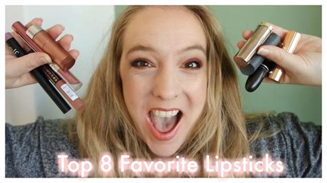 top 8 wearable lipsticks drugstore and high end incl lip swatches youtube