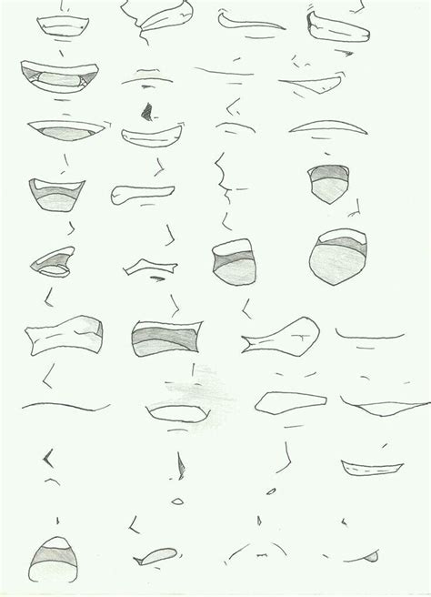 Anime Mouth Expressions Mouth Drawing Drawing Tips