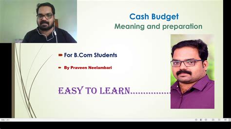 Cash Budget Meaning And Steps Of Preparation Youtube