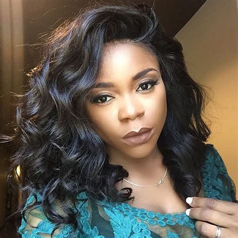 Human Hair Glueless Lace Front Wig Brazilian Hair Wavy Loose Wave Wig