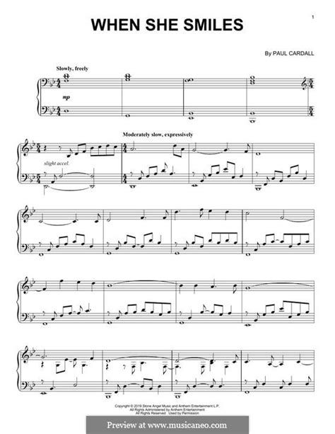 When She Smiles By P Cardall Sheet Music On Musicaneo