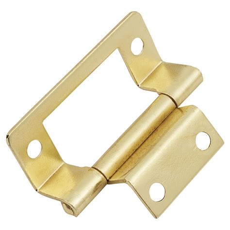 Cranked Type 2 Flush Hinge 50mm Brass Plated Pack Of 5 Pairs