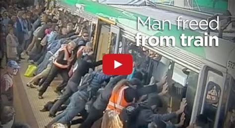 Australian Commuter Push A Train To Save Trapped Men Viral Video Reckon Talk
