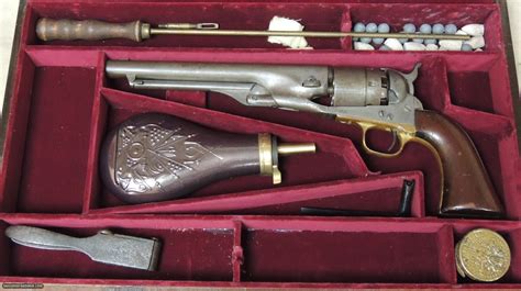 Cased Antique Colt 1860 Army Revolver For Sale Gambaran