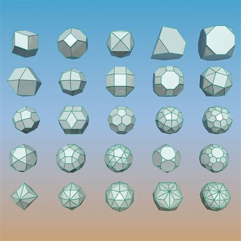 Geometric 3d Shapes Realistic White Basic Geometry Form Sphere And Py