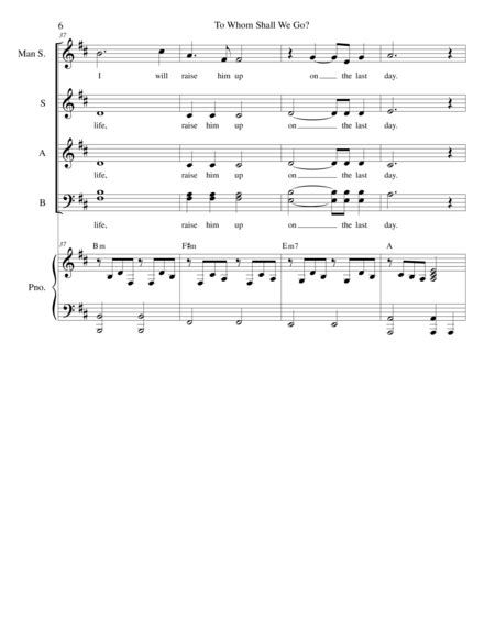 To Whom Shall We Go Free Music Sheet Musicsheets Org