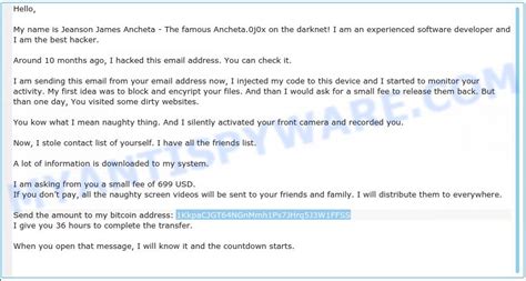 Hackers have become very creative at finding ways to steal from people. 1KkpaCJGT64NGnMmh1Ps7JHrq5J3W1FFSS Bitcoin Email Scam