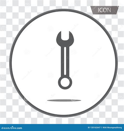 Wrench Icon Or Fix Symbols Isolated On Background Stock Vector