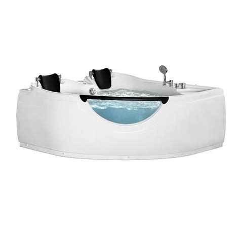 Once you have the size and shape of your bathtub figured out, as well as placement of faucets and the drain, you need. ARIEL 60-in White Acrylic Corner Center Drain Alcove ...