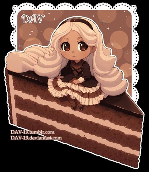 Chocolate Cake Prague Chan By Dav 19 Cute Kawaii Drawings Chibi Girl