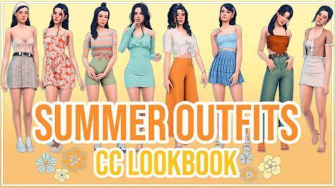Summer Outfits Cc Lookbook 🌞 Sims 4 Cc Create A Sim Youtube