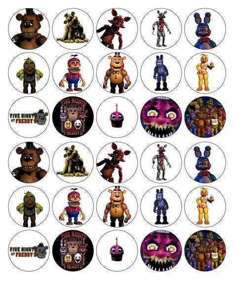 Cupcake Toppers Paper Graduation Cupcake Toppers Five Nights At